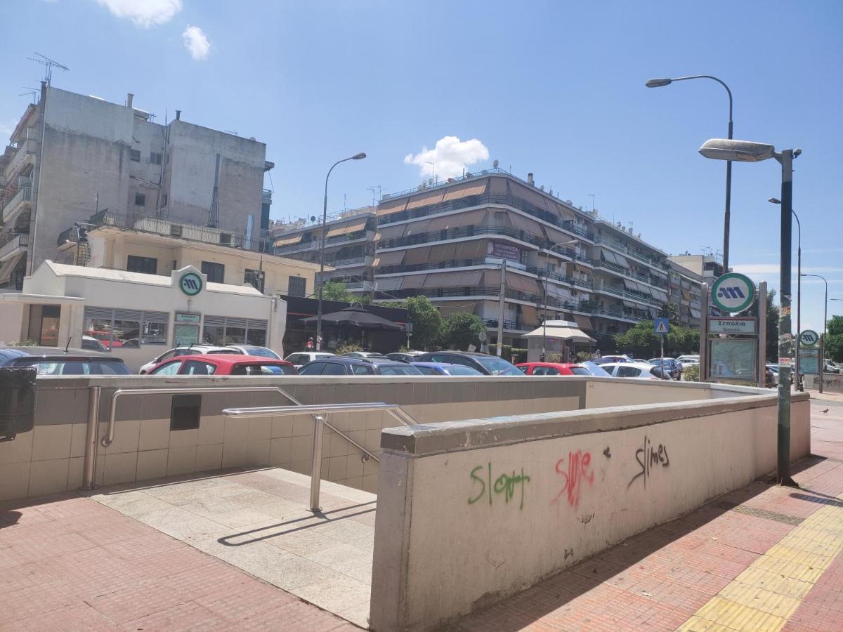 Wsd Hera Luxury Stylish 2Bd Apt With City View Balcony Near Merto Атина Екстериор снимка